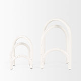 Springe White & Gray Speckled Arch Decorative Object (Set of 2) by Mercana at Eve Furniture