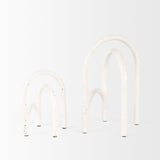 Springe White & Gray Speckled Arch Decorative Object (Set of 2) by Mercana at Eve Furniture