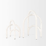 Springe White & Gray Speckled Arch Decorative Object (Set of 2) by Mercana at Eve Furniture