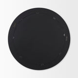 Sprocket Mirror Round Natural Brown Wood Frame Mirror by Mercana at Eve Furniture