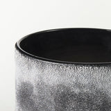 Squally 6.0L x 6.0W x 6.4H Black/Brown Glass Ombre Textured Small Vase by Mercana at Eve Furniture