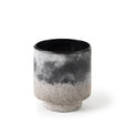 Squally 6.0L x 6.0W x 6.4H Black/Brown Glass Ombre Textured Small Vase by Mercana at Eve Furniture