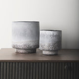 Squally Black/Brown Glass Ombre Textured Small Vase by Mercana at Eve Furniture