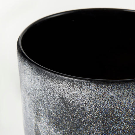 Squally Black/Brown Glass Ombre Textured Vase by Mercana at Eve Furniture