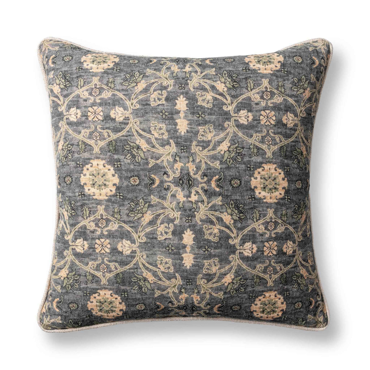 SR Ira Blue Sea Multi 22x22 Throw Pillow by Classic Home at Eve Furniture