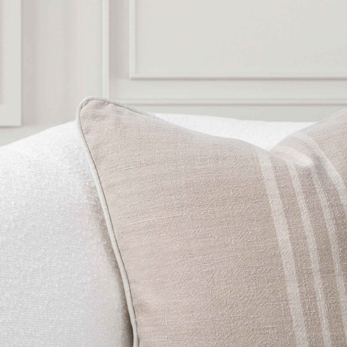 SR Newport Ivory 22x22 Throw Pillow (Set of 2) by Classic Home at Eve Furniture