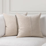 SR Nisha Natural/Dry Sage 22x22 Throw Pillow (Set of 2) by Classic Home at Eve Furniture
