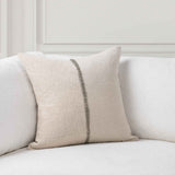 SR Nisha Natural/Dry Sage 22x22 Throw Pillow (Set of 2) by Classic Home at Eve Furniture