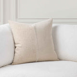 SR Nisha Natural/Ivory 22x22 Throw Pillow (Set of 2) by Classic Home at Eve Furniture
