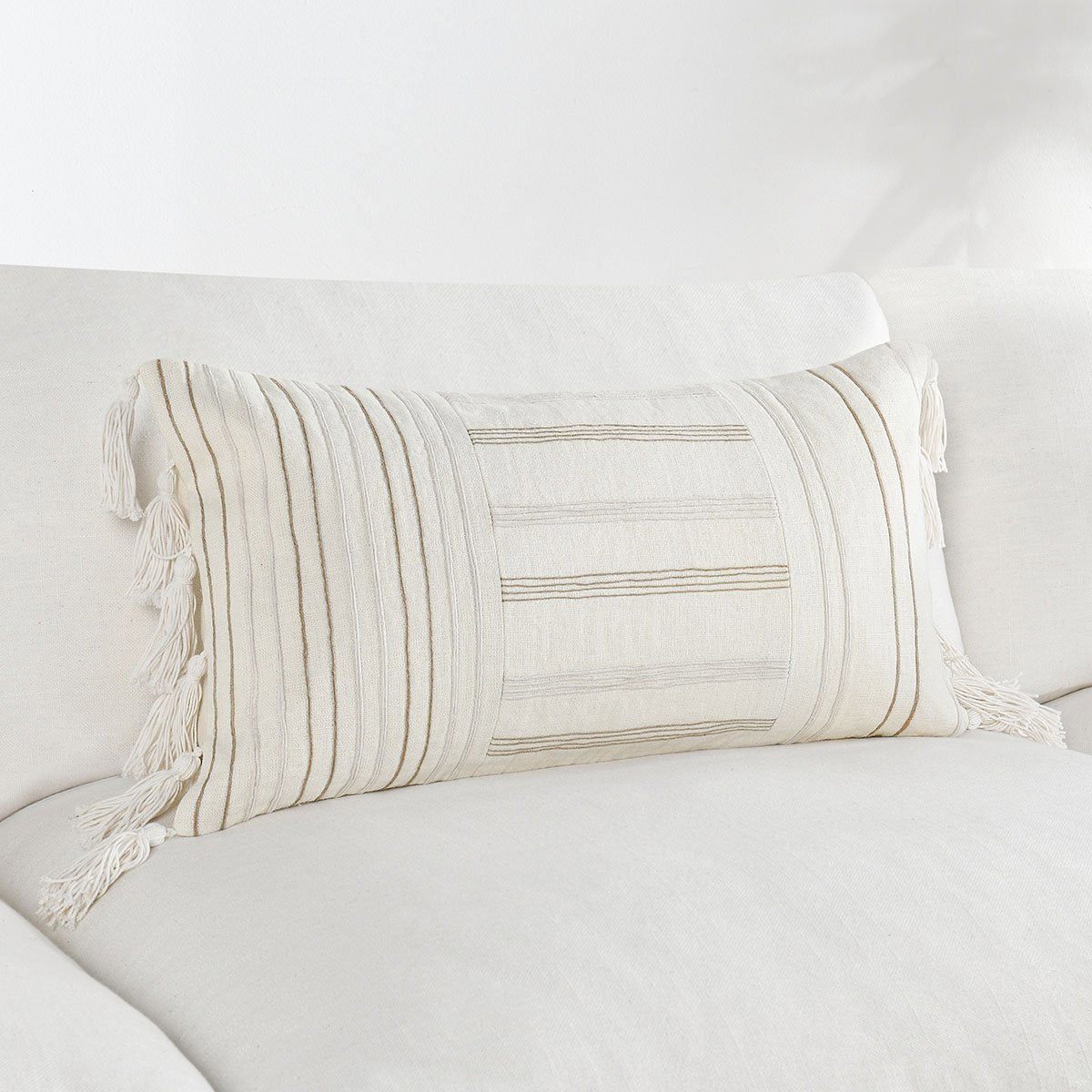 ST Apana Ivory/Natural Multiple Sizes Throw Pillow (Set of 2) by Classic Home at Eve Furniture