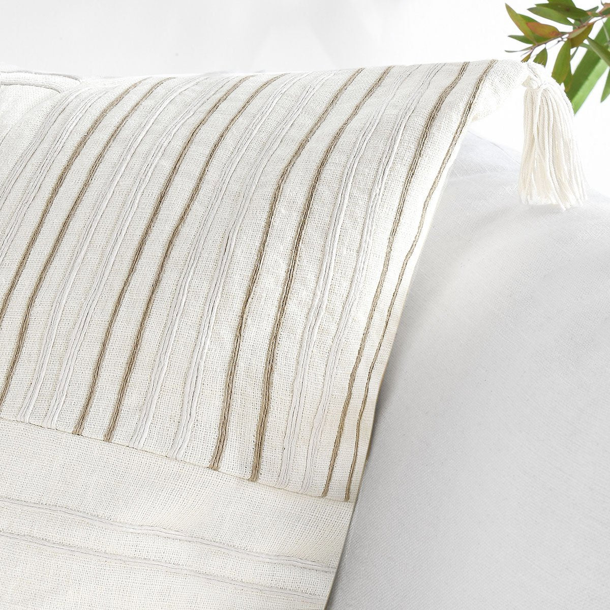 ST Apana Ivory/Natural Multiple Sizes Throw Pillow (Set of 2) by Classic Home at Eve Furniture