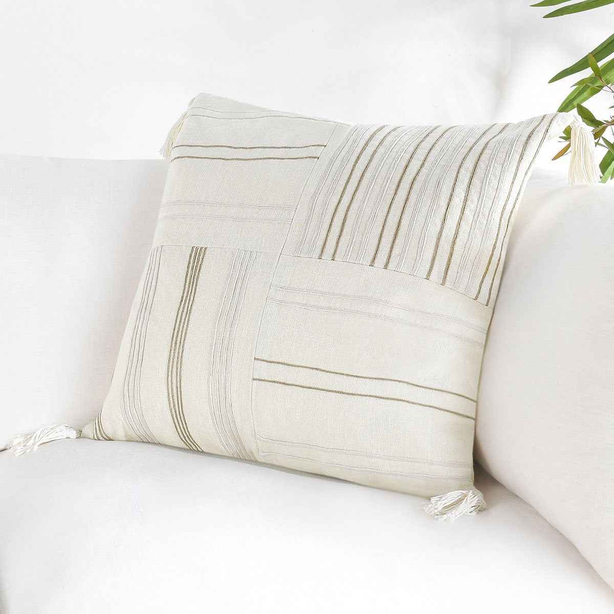 ST Apana Ivory/Natural Multiple Sizes Throw Pillow (Set of 2) by Classic Home at Eve Furniture