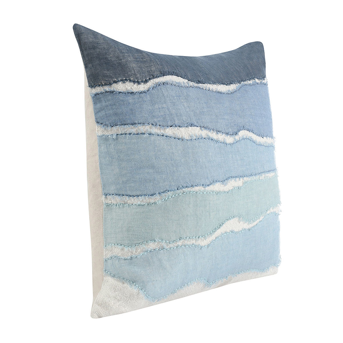 ST Bikram Capri Blue Multi 22x22 Throw Pillow (Set of 2) by Classic Home at Eve Furniture