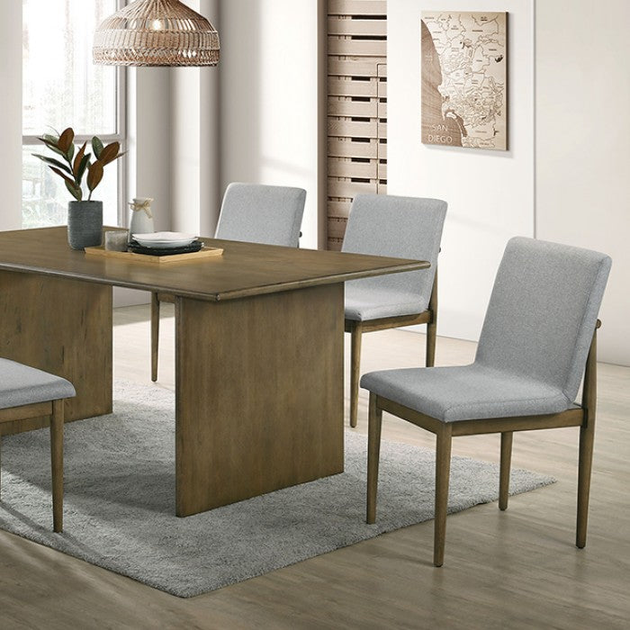 St Gallen Natural Tone/Light Gray 7-Piece Dining Room Set by Furniture of America at Eve Furniture