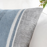 ST Lima Capri Blue/Dark Gray Multiple Sizes Throw Pillow (Set of 2) by Classic Home at Eve Furniture