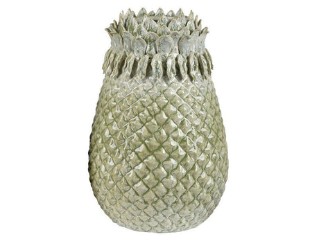 St. Simon Green 13.75" Ceramic Pineapple Large Vase by Crestview at Eve Furniture