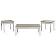 Stacie Antique Pine and White 3-piece Composite Wood Coffee Table Set by Coaster at Eve Furniture