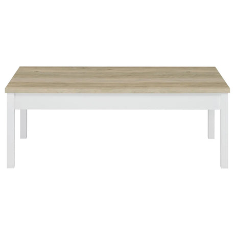 Stacie Antique Pine and White 3-piece Composite Wood Coffee Table Set by Coaster at Eve Furniture