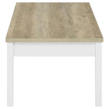 Stacie Antique Pine and White 3-piece Composite Wood Coffee Table Set by Coaster at Eve Furniture