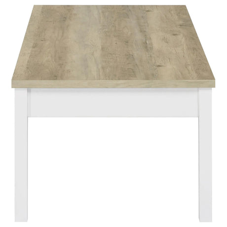 Stacie Antique Pine and White 3-piece Composite Wood Coffee Table Set by Coaster at Eve Furniture