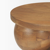 Stack Light Brown Wood Geometric Accent Table by Mercana at Eve Furniture