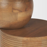 Stack Light Brown Wood Geometric Accent Table by Mercana at Eve Furniture