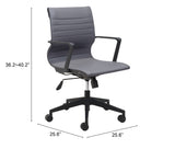 Stacy Dark Gray Office Chair by Zuomod at Eve Furniture