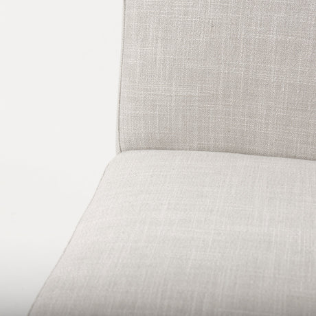 Stamford Beige Upholstered Seat w/ Wood Back, Black Metal Frame Dining Chair by Mercana at Eve Furniture