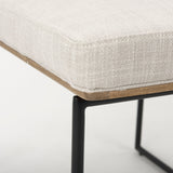 Stamford Beige Upholstered Seat w/ Wood Back, Black Metal Frame Dining Chair by Mercana at Eve Furniture