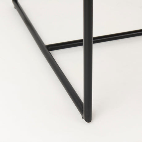 Stamford Beige Upholstered Seat w/ Wood Back, Black Metal Frame Dining Chair w/ Arms by Mercana at Eve Furniture
