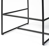 Stamford Black Leather Seat w/ Wood Back, Metal Frame Counter Stool by Mercana at Eve Furniture