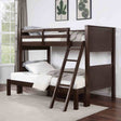 Stamos Walnut Twin/Full Bunk Bed by Furniture of America at Eve Furniture