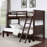 Stamos Walnut Twin/Full Bunk Bed by Furniture of America at Eve Furniture