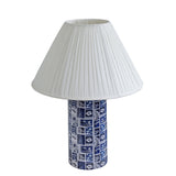 Stamp Blue Pleated Table Lamp by TOV Furniture at Eve Furniture