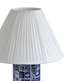 Stamp Blue Pleated Table Lamp by TOV Furniture at Eve Furniture