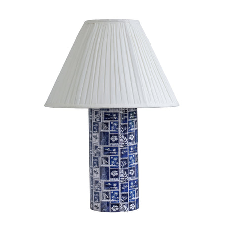 Stamp Blue Pleated Table Lamp by TOV Furniture at Eve Furniture