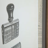 Stamped by Sam Appleman a Framed Art Print Matted under Glass by Mercana at Eve Furniture