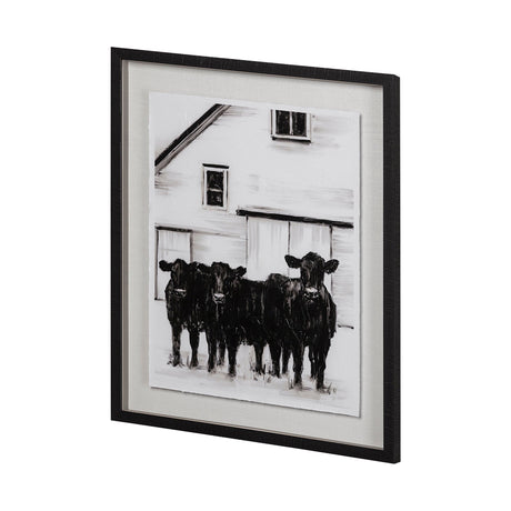 Standing Around I by Ethan Harper a Hand Embellished Textured Framed Photo Art Print Matted under Gl by Mercana at Eve Furniture