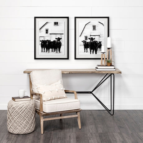 Standing Around I by Ethan Harper a Hand Embellished Textured Framed Photo Art Print Matted under Gl by Mercana at Eve Furniture
