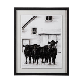 Standing Around I by Ethan Harper a Hand Embellished Textured Framed Photo Art Print Matted under Gl by Mercana at Eve Furniture