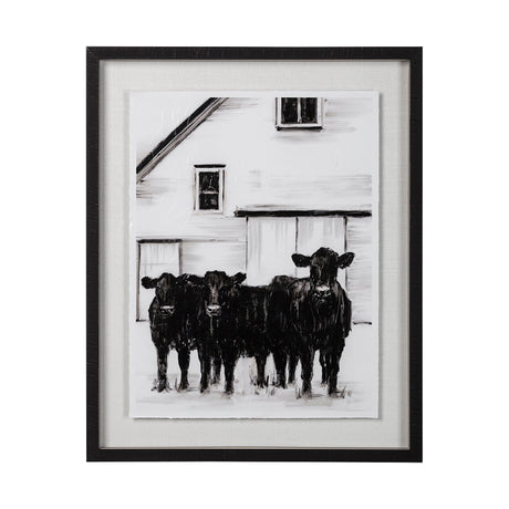Standing Around I by Ethan Harper a Hand Embellished Textured Framed Photo Art Print Matted under Gl by Mercana at Eve Furniture