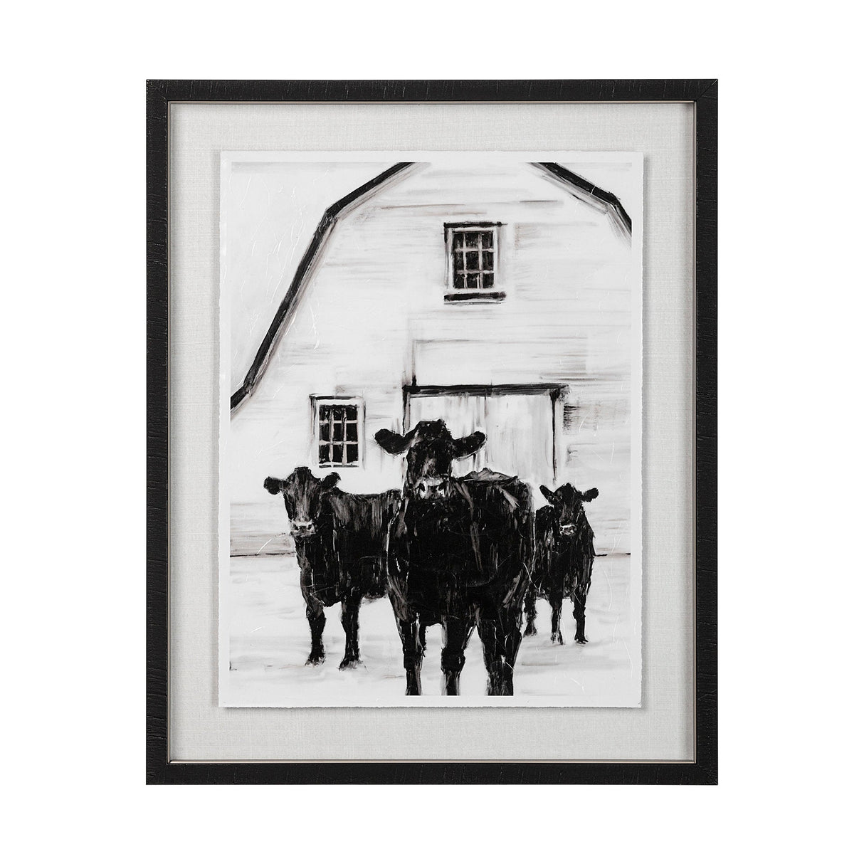 Standing Around II by Ethan Harper a Hand Embellished Textured Framed Photo Art Print Matted under G by Mercana at Eve Furniture