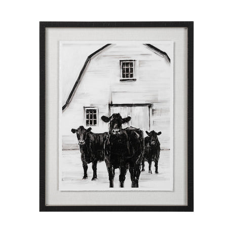 Standing Around II by Ethan Harper a Hand Embellished Textured Framed Photo Art Print Matted under G by Mercana at Eve Furniture