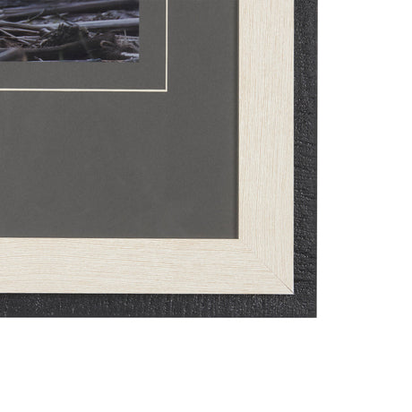 Standing Bear by Chad Mackay a Hand Embellished Textured Framed Photo Art Print Matted under Glass by Mercana at Eve Furniture