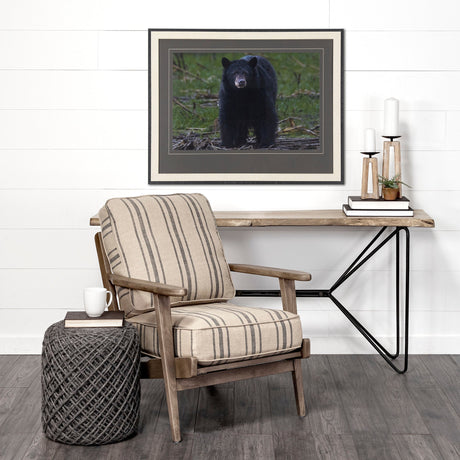 Standing Bear by Chad Mackay a Hand Embellished Textured Framed Photo Art Print Matted under Glass by Mercana at Eve Furniture