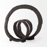 Stanislaw II Black Metal Infinite Ribbon Sculpture by Mercana at Eve Furniture