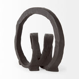 Stanislaw II Black Metal Infinite Ribbon Sculpture by Mercana at Eve Furniture