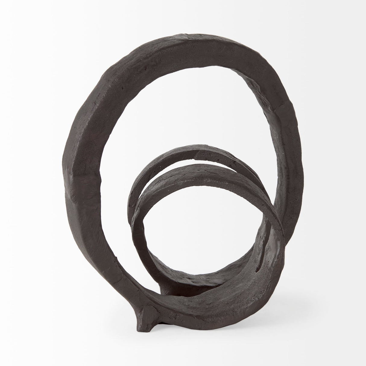 Stanislaw II Black Metal Infinite Ribbon Sculpture by Mercana at Eve Furniture