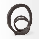 Stanislaw II Black Metal Infinite Ribbon Sculpture by Mercana at Eve Furniture