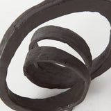 Stanislaw II Black Metal Infinite Ribbon Sculpture by Mercana at Eve Furniture